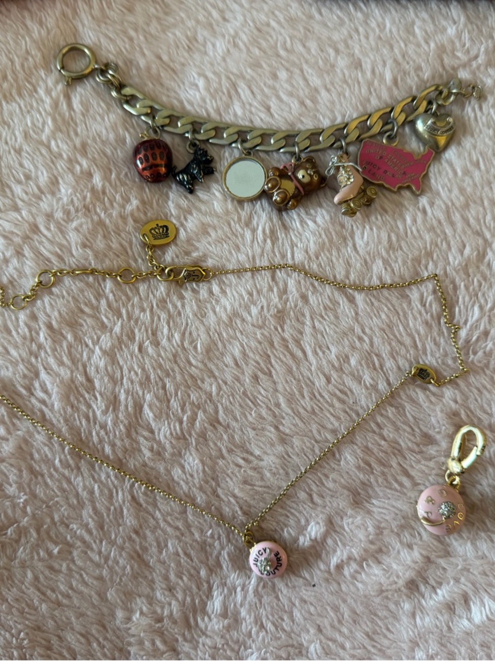 VINTAGE JUICY COUTURE charm bracelet and necklace